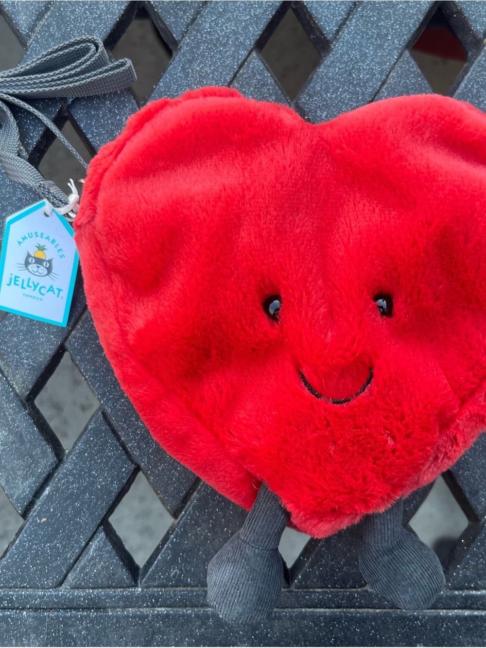 Jellycat Plush Amuseables Red Heart Bag A4HB NEW with Tags US SELLER
